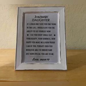 Farmhouse Daughter beauty kindness proud picture 5x7 w/frame